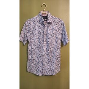 DANIEL HECHTER PARIS MENS ‎ SHORT SLEEVE  Pattern SHIRT Small